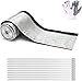 Ummickl Heat Shroud Aluminized Sleeving Heat Shield Fuel line Wire Heat Sleeve 114ID x 10FT with 10 Pcs 118 Inch Stainless Steel304 Cable Metal Zip TiesSilver - Image 2