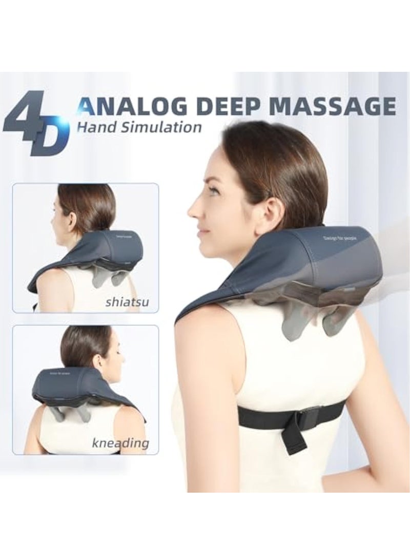 SOLARAE Neck and Shoulder Massager, Shiatsu Neck Massager, with Infrared, Back Massager, Deep Tissue Kneading Massager, Cordless Electric Deep Tissue 4D Kneading Massager, for Muscle Tension Release - Image 2