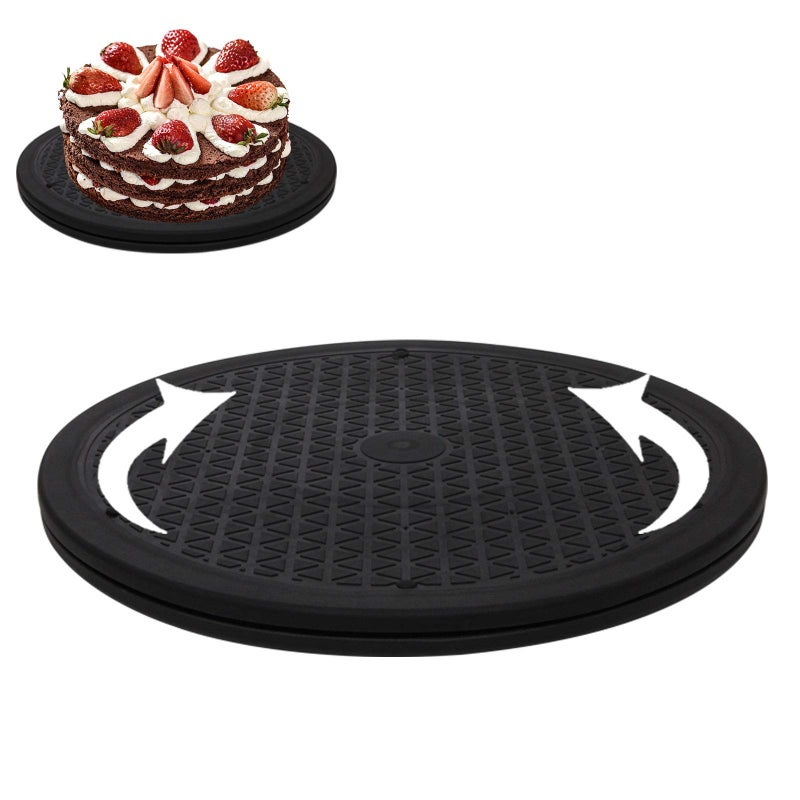 FengWu 2 Pack 12 Inch Heavy Duty Rotating Swivel Smooth Rotating Lazy Susan Turntable with Steel Ball Bearings for Monitor TV Potted Plants 