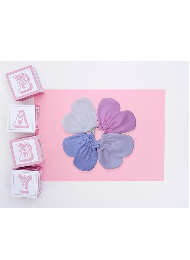 Anti Scratch Cotton Baby Gloves - 4 Pairs Colorful Safe and Gentle on Your Baby's Skin, Perfect for 1-6 Months to Ensure Comfort and Safety of Your Little One's Hands.  - Image 2