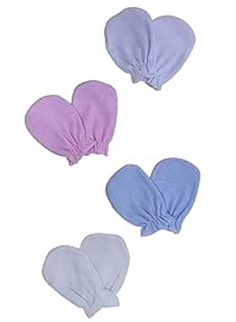 Anti Scratch Cotton Baby Gloves - 4 Pairs Colorful Safe and Gentle on Your Baby's Skin, Perfect for 1-6 Months to Ensure Comfort and Safety of Your Little One's Hands.  - Image 4