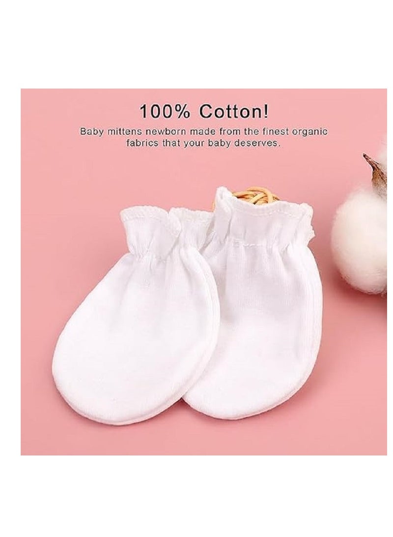 Anti Scratch Cotton Baby Gloves - 4 Pairs Colorful Safe and Gentle on Your Baby's Skin, Perfect for 1-6 Months to Ensure Comfort and Safety of Your Little One's Hands.  - Image 5