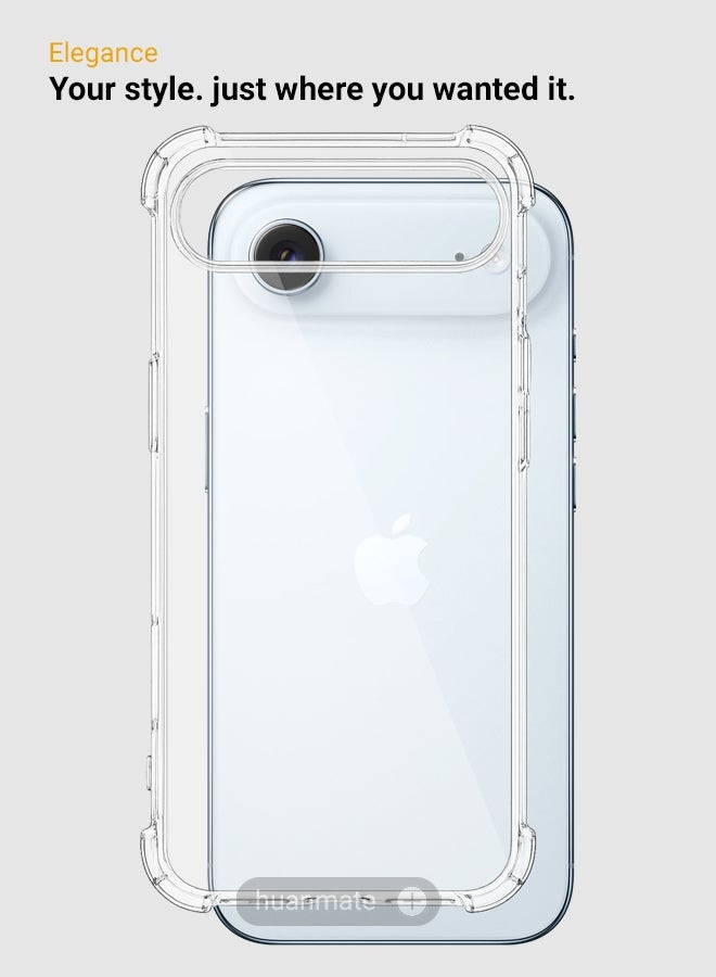 huanmate Apple iPhone Air Shock Proof Case Cover - Ultra Clear, Durable & Accurate Cut-outs - Scratch, Dust & Smudge Protection - Clear Silicon Back Cover for Apple iPhone Air - Image 5