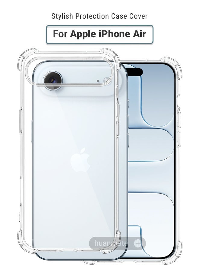 huanmate Apple iPhone Air Shock Proof Case Cover - Ultra Clear, Durable & Accurate Cut-outs - Scratch, Dust & Smudge Protection - Clear Silicon Back Cover for Apple iPhone Air - Image 1