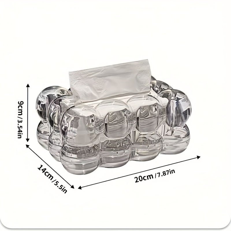 1 2pcs Acrylic Creative Cloud Shaped Tissue Box Coffee Color High Aesthetic Desktop Restaurant Tissue Box Home Living Room Coffee Table Tissue Box Home Decor Tissue Box Suitable For Dining Table Bedroom Desk - Image 4