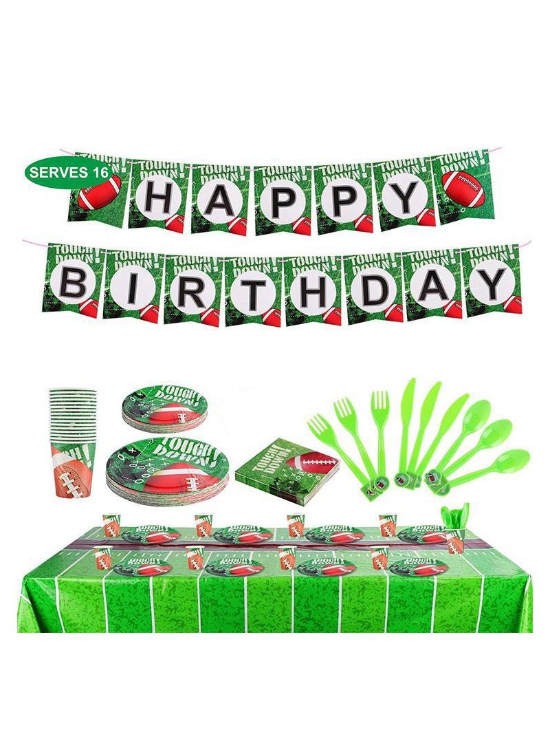 DecoLoral DECOR ME Football NLF Birthday Party Decoration / Soccer Theme, Birthday Party Supplies , Party supplies kit, quality decoration set - Image 1