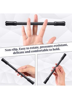 HY 2 Pieces Spinning Pen Rolling Finger Gaming Trick Pen Mod with Tutorial No Pen Refill Stress Releasing Brain Training Toys for Kids Adults Student Office Supplies (Black and Silver)  - Image 5
