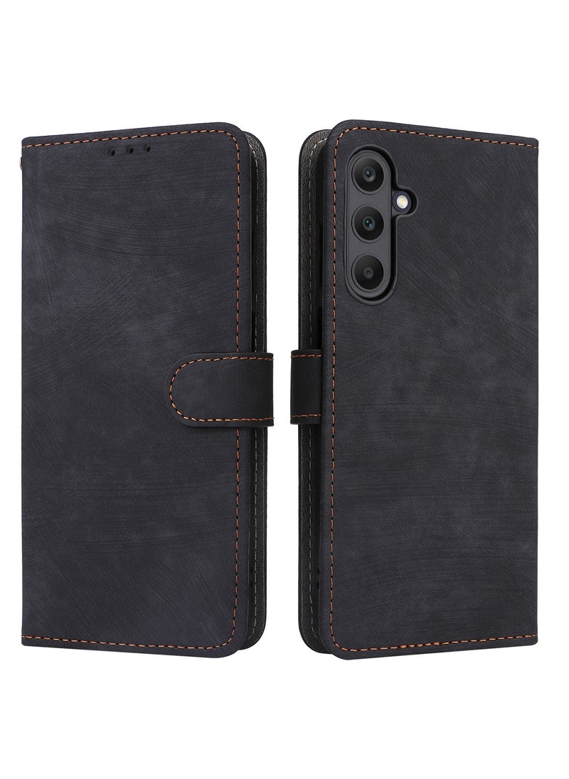 ماركة غير محددة جراب لهاتف Samsung Galaxy M55 5G مع حزام يد، جراب قابل للطي من الجلد الصناعي لحماية الجسم بالكامل ومضاد للصدمات، جراب محفظة RFID مضاد للسرقة  - Image 2