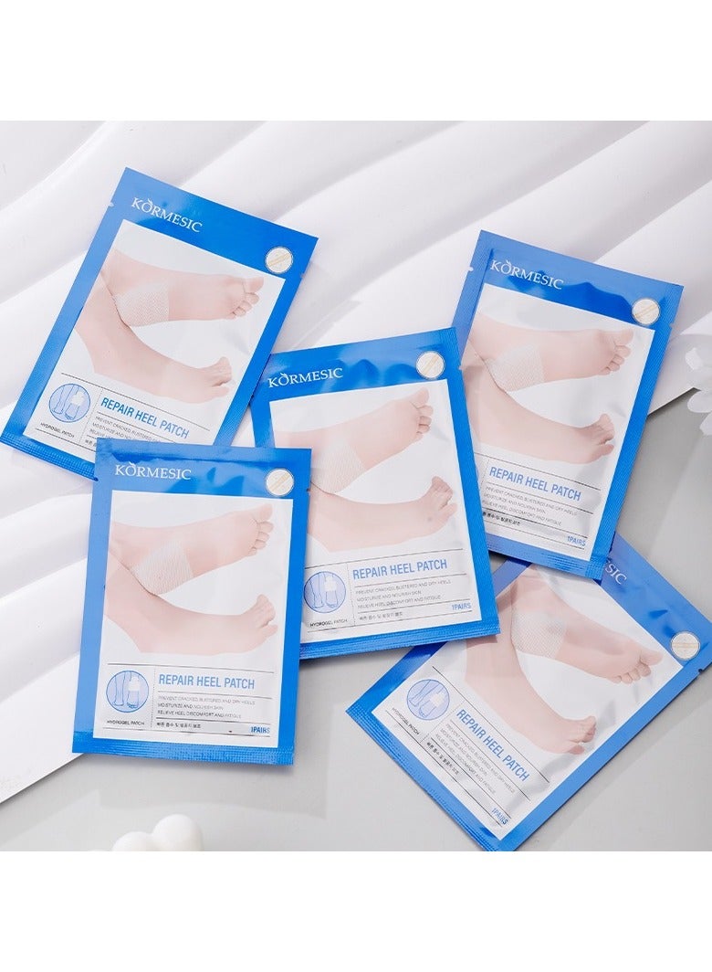 Kormesic HydroPro 5-Pack Hydrogel Heel Cushion Pads (7g/pair) | Blister Prevention & Moisturizing - Image 1