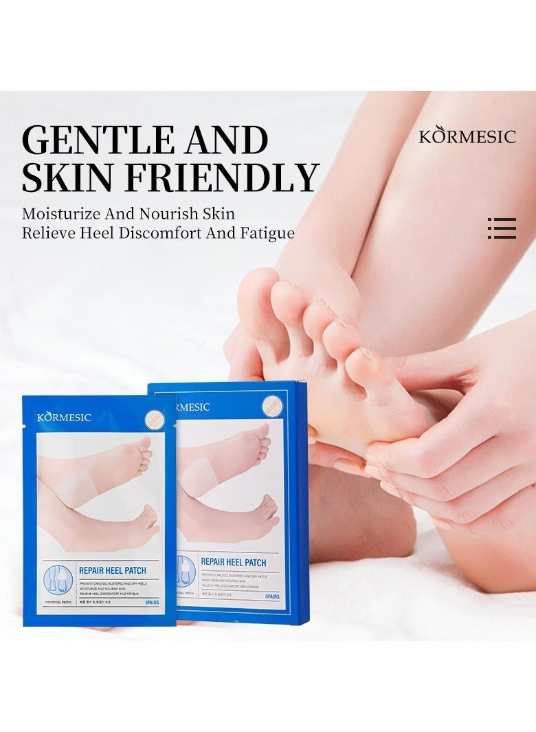 Kormesic HydroPro 5-Pack Hydrogel Heel Cushion Pads (7g/pair) | Blister Prevention & Moisturizing - Image 4