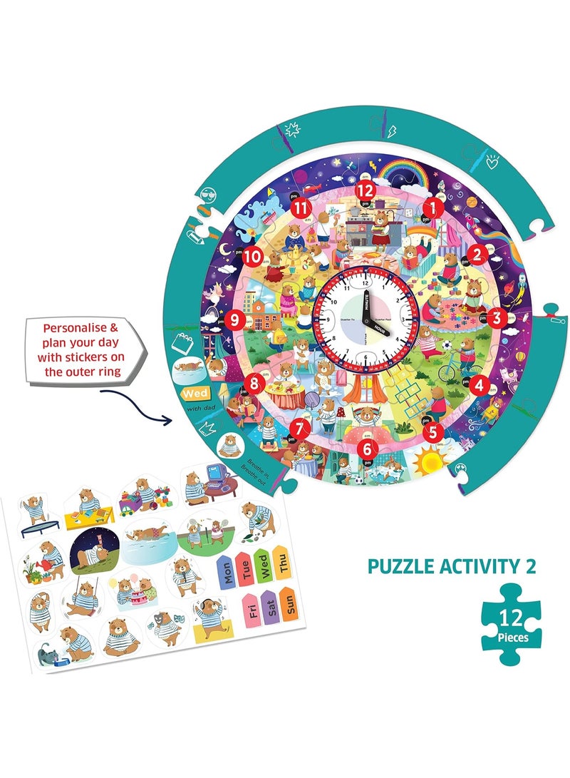 CHALK AND CHUCKLES Chalk & Chuckles Busy Bear's Day-Tell the Time Puzzle - Image 4