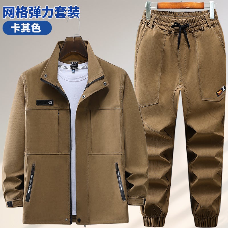Work Clothes Suit Men'S Wear-Resistant Tear-Resistant Workwear Labor Protection Camouflage Clothing Thickened Breathable Auto Repair Training Clothes - Image 1