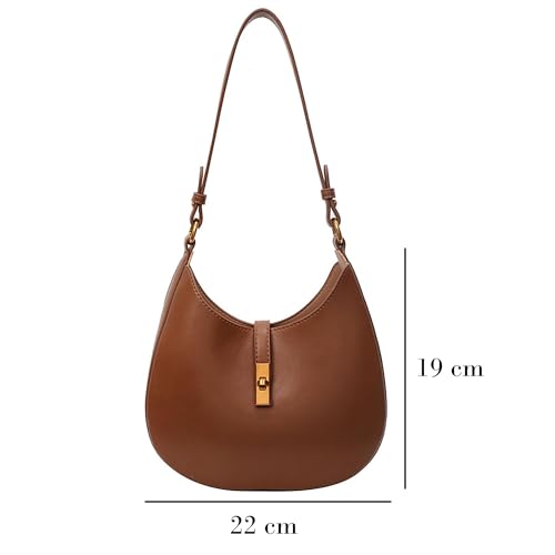 SIBY Saddle Shoulder Bags for Women's (Brown) - Image 2