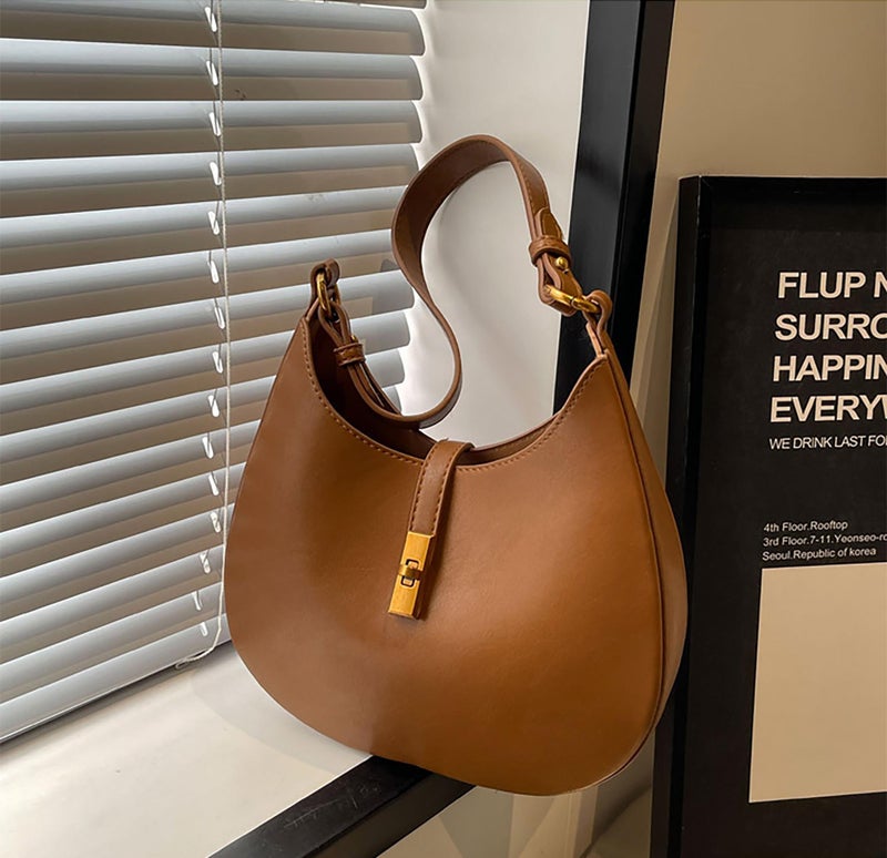 SIBY Saddle Shoulder Bags for Women's (Brown) - Image 3