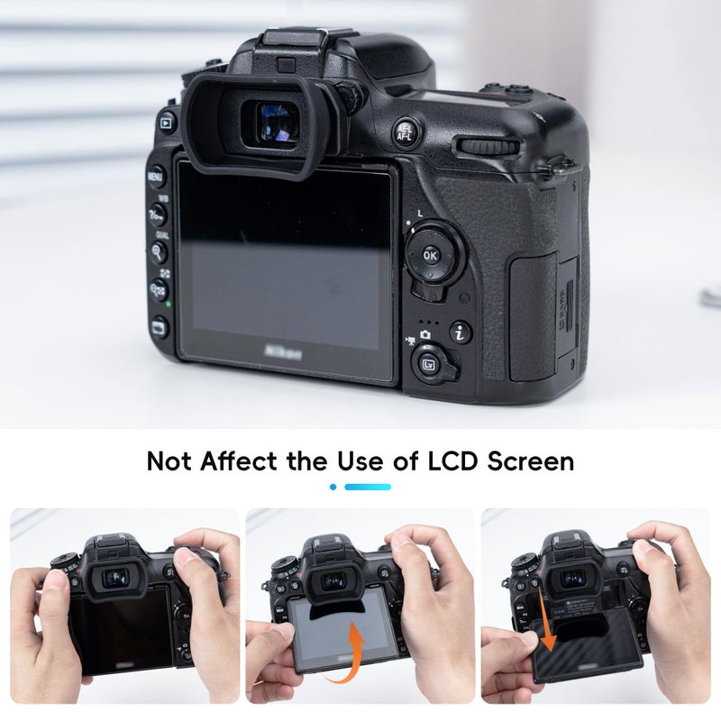 Kiorafoto Soft Silicon Camera Viewfinder Eyecup Eyepiece Eyeshade for Nikon D780 D750 D610 D600 D7500 D7200 D7100 D7000 D5600 D5500 D5300 D5200 D5100 D5000 D3500 D3400 D3300 Replaces DK-21 DK-28 DK-25 24 23 20 - Image 3