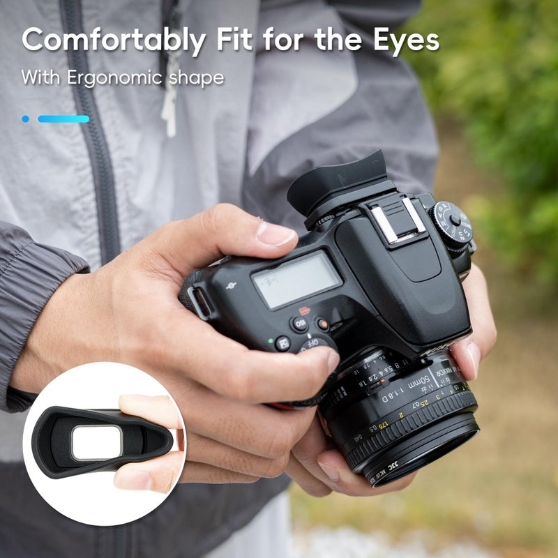 Kiorafoto Soft Silicon Camera Viewfinder Eyecup Eyepiece Eyeshade for Nikon D780 D750 D610 D600 D7500 D7200 D7100 D7000 D5600 D5500 D5300 D5200 D5100 D5000 D3500 D3400 D3300 Replaces DK-21 DK-28 DK-25 24 23 20 - Image 4
