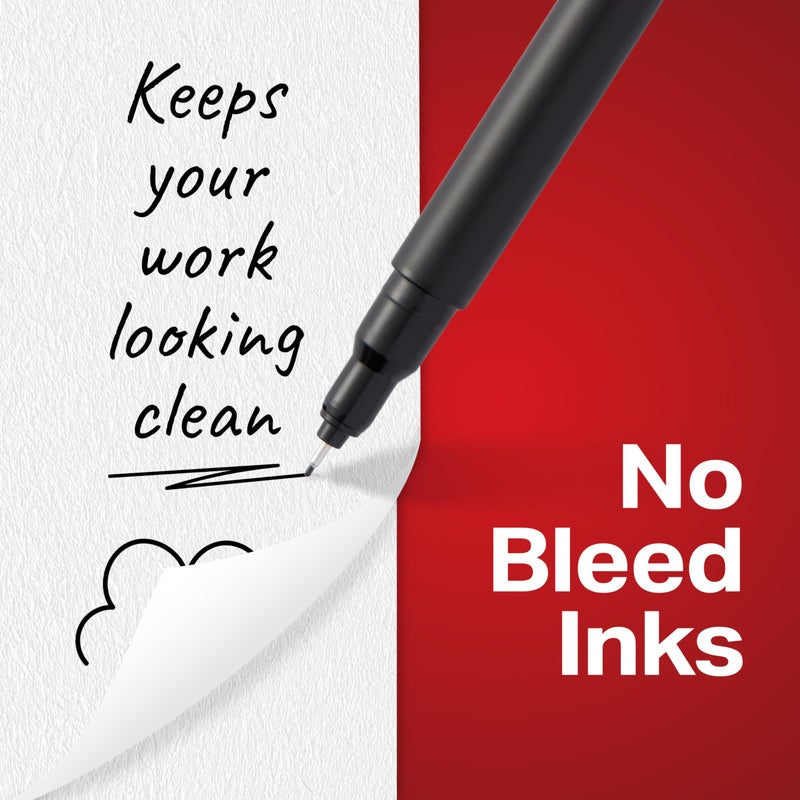 Sharpie Felt Tip Pens, Fine Point (0.4mm), Felt Tip Markers, Black, 12 Count - Journaling, Art, Drawing, Teacher, Back to School - Image 2