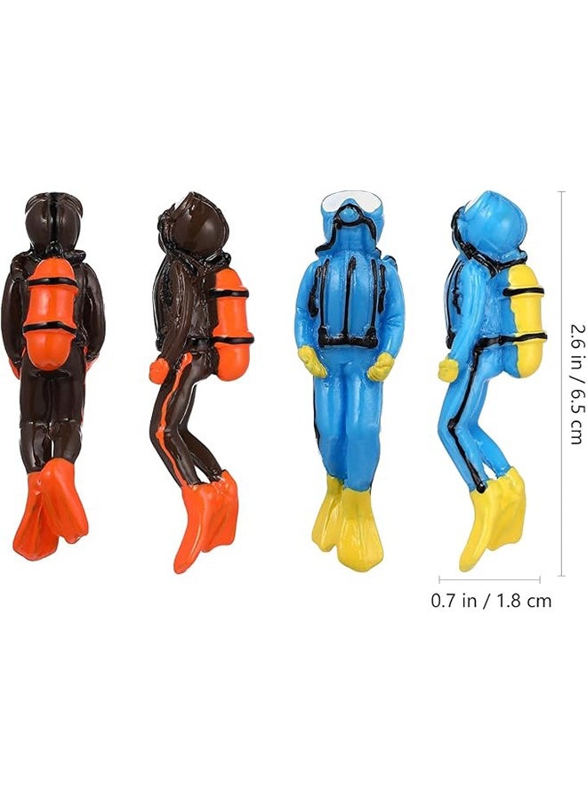 2 Pieces Diver Aquarium Decoration, Floating Fish Tank Decoration Aquarium Diver with Floating Device Diving Statue, Aquarium Decoration Fish Playmate Fish Tank Accessories - Image 2