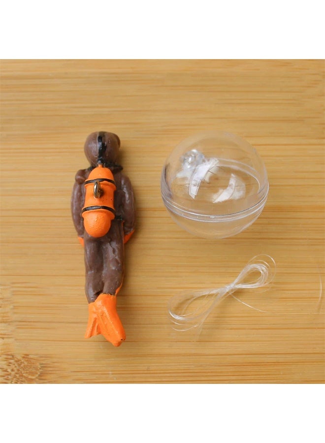 2 Pieces Diver Aquarium Decoration, Floating Fish Tank Decoration Aquarium Diver with Floating Device Diving Statue, Aquarium Decoration Fish Playmate Fish Tank Accessories - Image 5