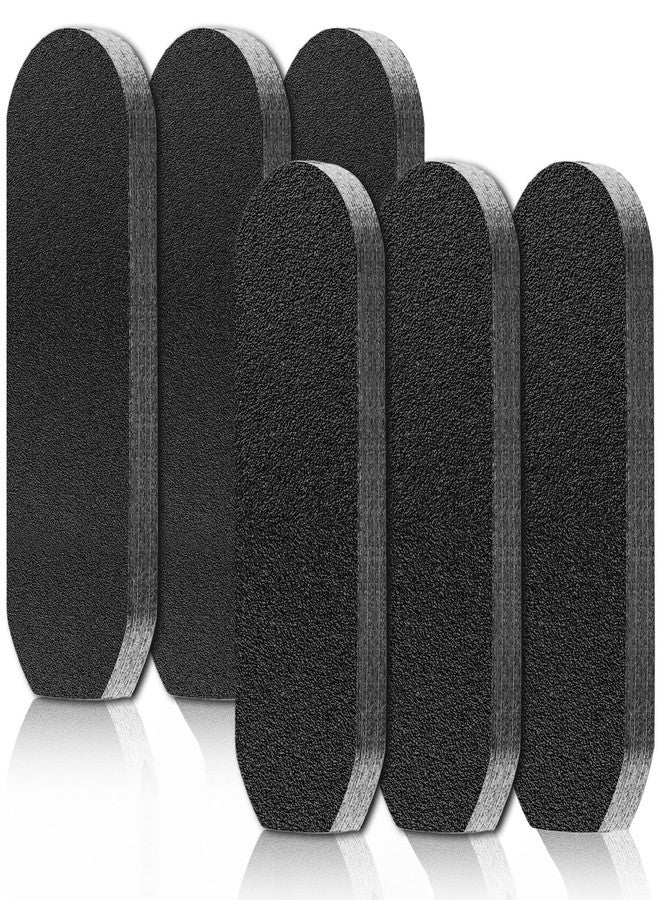 Flutesan 120 Pcs Stainless Steel Foot File Replacement Pads 120 Grit 180 Grit Pedicure Refill Pads Coarse Fine Pedicure File Refills Foot Rasp with Removable Glue for Callus Dead Skin, Black - Image 1