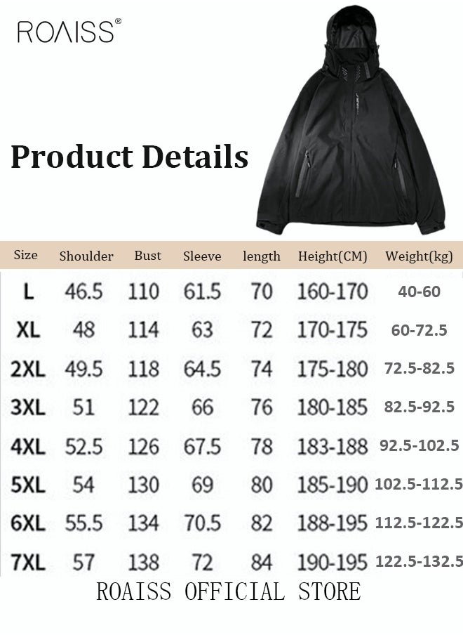 roaiss - Men's Functional Style Jacket Men Solid Casual Simple Coat Sports Pocket Zipper Baseball Clothes Flying Jacket Men's Hooded Workwear Jacket - Image 1