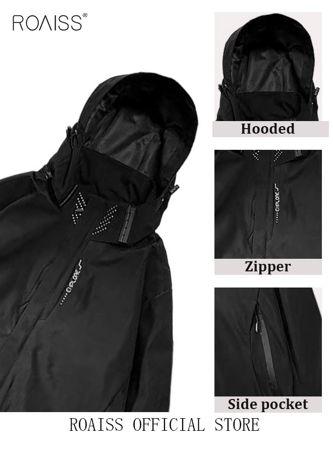 roaiss - Men's Functional Style Jacket Men Solid Casual Simple Coat Sports Pocket Zipper Baseball Clothes Flying Jacket Men's Hooded Workwear Jacket - Image 1
