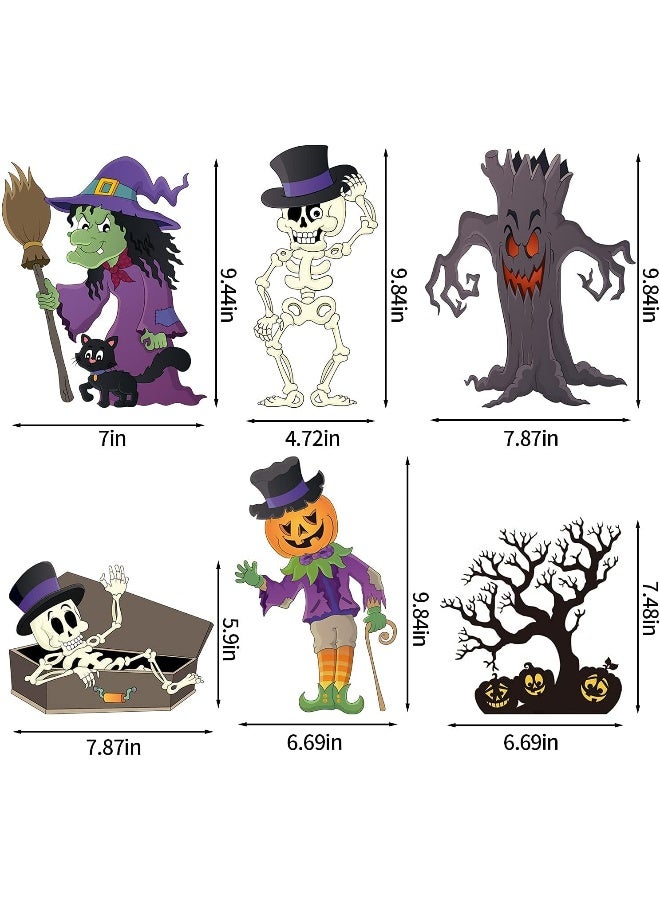 LOKIPA LOKIPA Halloween Window Clings Decals Decorations - 8 Sheets Pumpkin Spider Bat Ghost Witch Window Stickers for Halloween Windows Glass Decorations  - Image 5