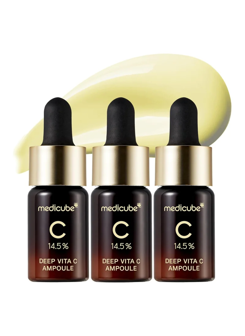 Medicube Medicube Deep Vita C Serum 2.0 || 14.5% Pure Vitamin C reduce the appearance of hyperpigmentation, dark spots, and blemishes | 16 self-tests complete | Korean skincare (10g * 3 bottles)
