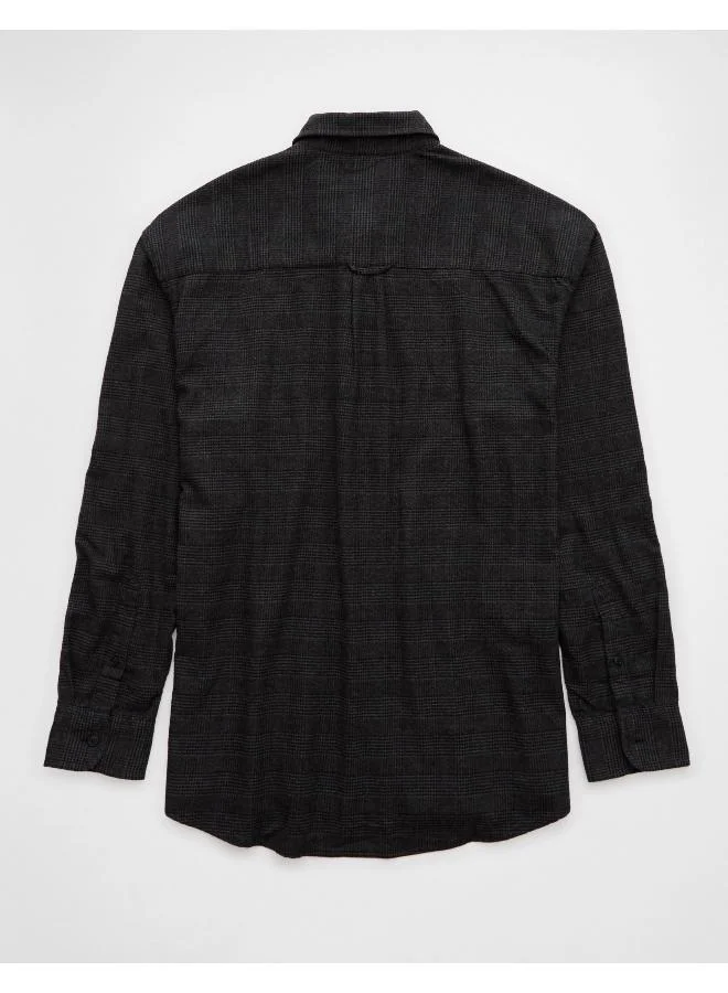 American Eagle AE Everyday Flannel Plaid Button-Up Shirt