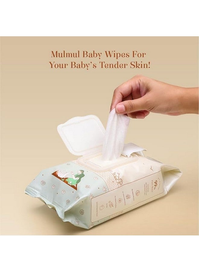 Baby Forest Mulmul Baby Wipes | Ultra-Soft Baby Wet Wipes | Water Based Wipes | Chemical Free & Organic Baby Wipes | 3x Thicker & Softer Wipes | 72 Wipes | Pack of 6 - Image 3