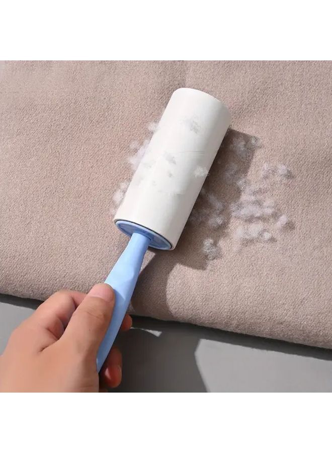 White Reusable 60 Sheet Pet Hair Remover Lint Roller Brush Quick Clean Ergonomic Handle - Image 1