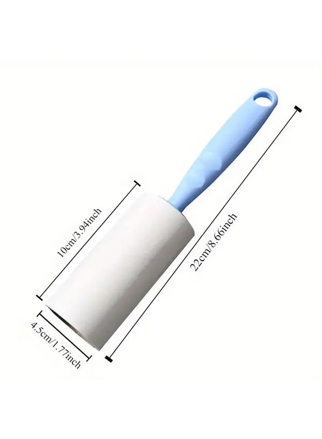 White Reusable 60 Sheet Pet Hair Remover Lint Roller Brush Quick Clean Ergonomic Handle - Image 4