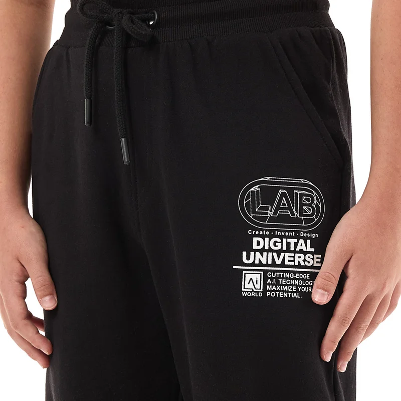 فكتور اند جين Graphic Printed 2 Pc Set with Half Zipper Hoodie