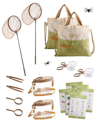 ROBUD Dual Kids Explorer Kit Bug Catcher Kit with Bags Kit Green Outdoor Exploration Set for Camping Montessroi Toy for Kids Coming Closer to NatureWRP29 - Image 1