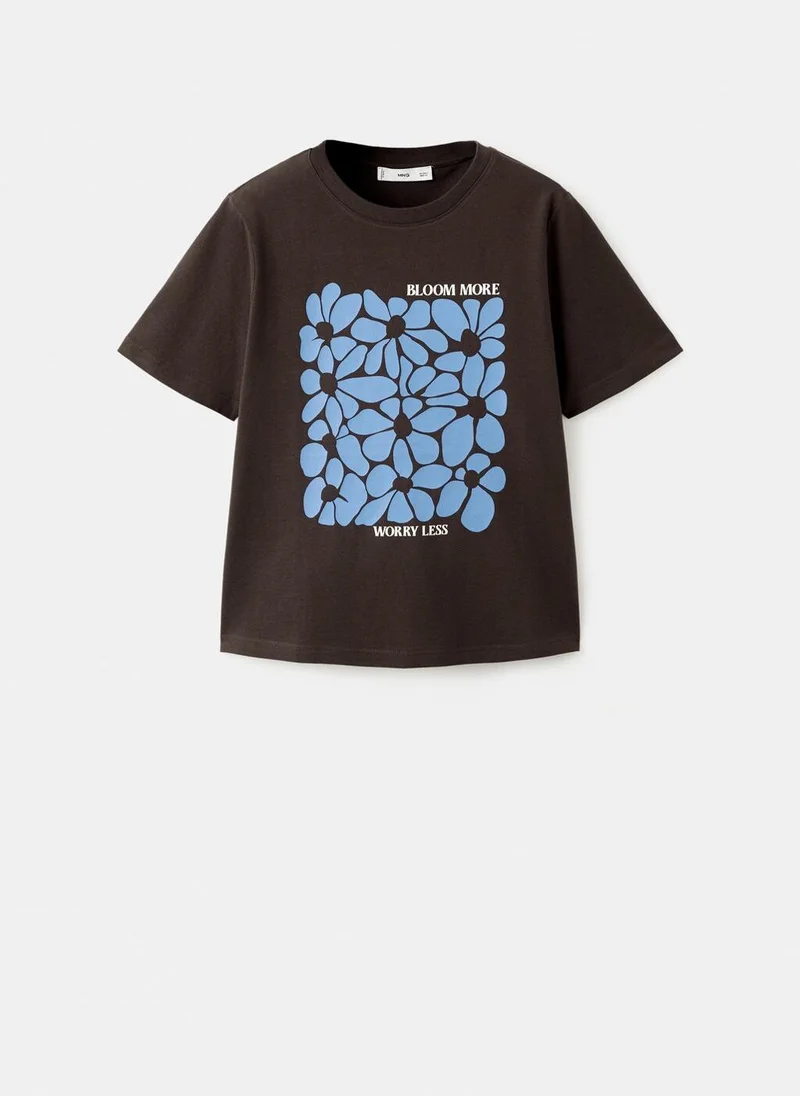 MANGO  Printed cotton-blend t-shirt for Women | Best Price UAE