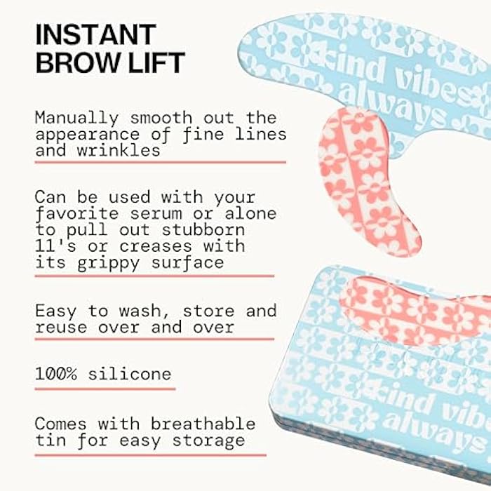 Pacifica Reusable Mask Set – Silicone Undereye & Brow Mask Set for Forehead & Under Eye, Anti-Wrinkle, Firming, Pair with Serum, Vegan & Cruelty-Free, 3 Pieces - Image 5