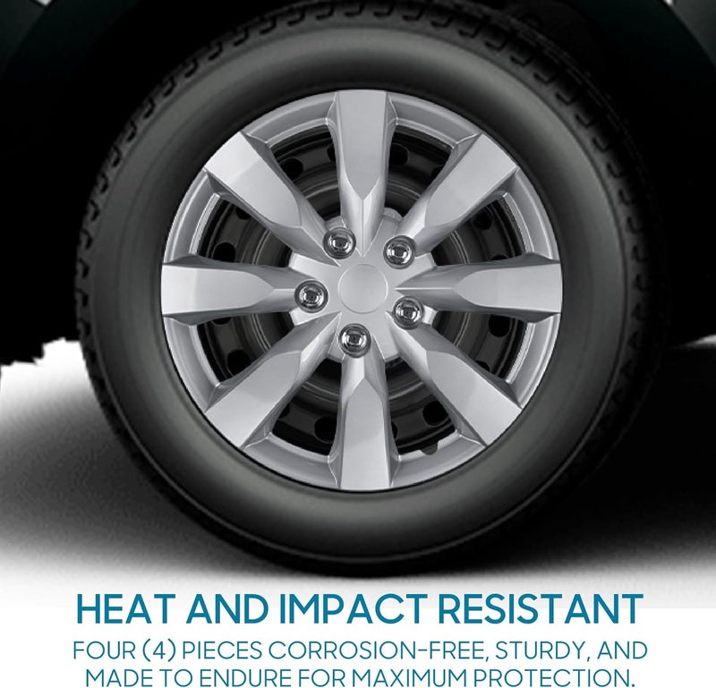 BDK (Set of 4) 16" Inch Rims Hubcaps Automotive Car Wheel Hub Caps Wheel Covers, Snap-On Direct OEM Replacement Toyota, Honda, Nissan, Ford, Mazda, Chevrolet, Mitsubishi, Kia, Hyundai, Volvo, BMW - Image 4