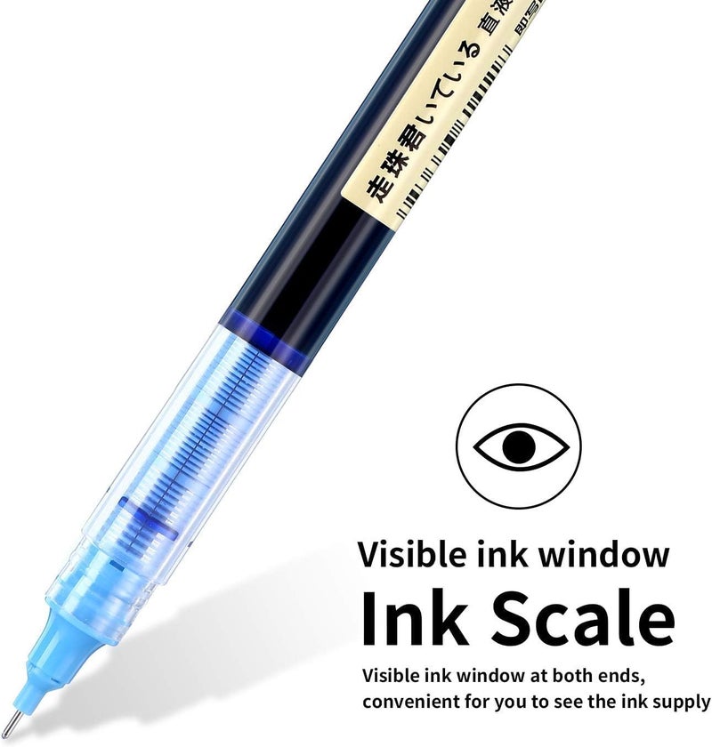 ARROLLIANT 0.5mm Roller Pen Set Black, Red & Blue Ink Liquid Gel Pens for Precise Writing, School & Office Stationery, (Pack of 3) - Image 2