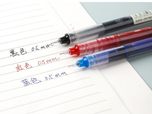 ARROLLIANT 0.5mm Roller Pen Set Black, Red & Blue Ink Liquid Gel Pens for Precise Writing, School & Office Stationery, (Pack of 3) - Image 1
