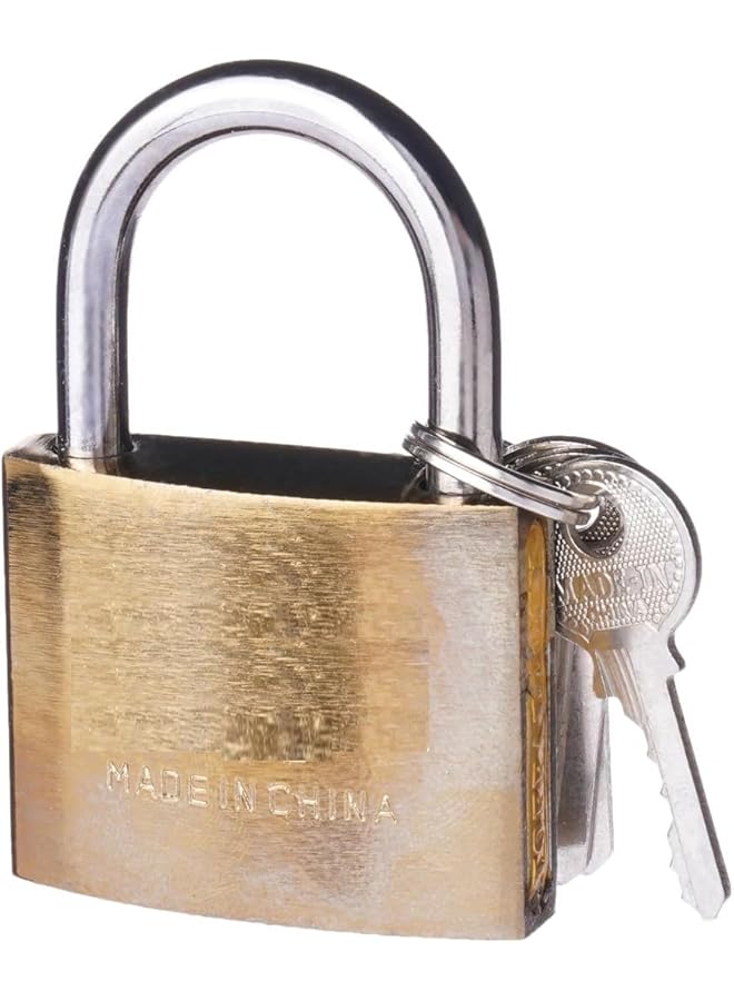 PROMASS Padlocks with 3 Keys, 32mm Stainless Steel Security & Luggage Lock for Dog Doors, Pet Gates, Cabinets, Small Gates, Gym Lockers, and Suitcases - Lock for Indoor & Outdoor Use 