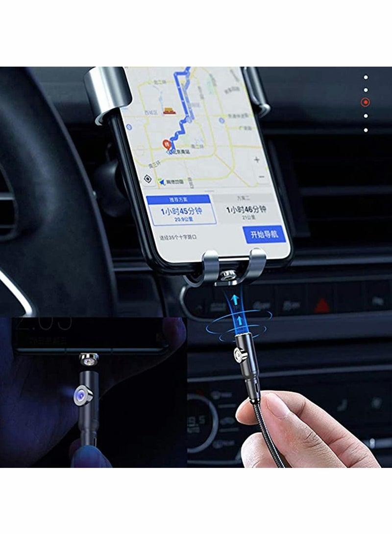 Y&D Charging Cable 1m 3.3ft Fast USB Nylon Braided 3 in 1 Type C Micro iPhone Compatible with & Smart Phones Tablets Black - Image 5