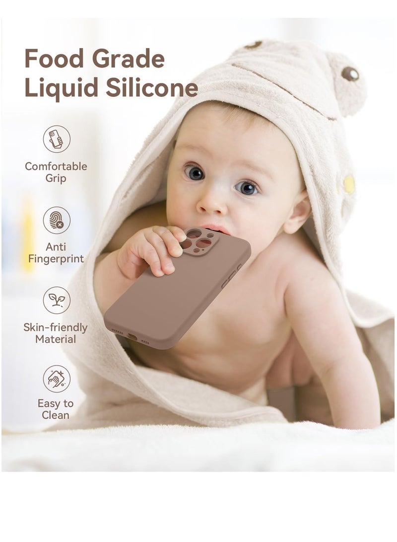 ELTRAZONE Compatible with iPhone 16 Pro Max Case, Silicone Upgraded [Camera Protection], [Compatible with MagSafe], Anti-Scratch Microfiber Lining Inside with 2 Screen Protectors – Light Brown - Image 4