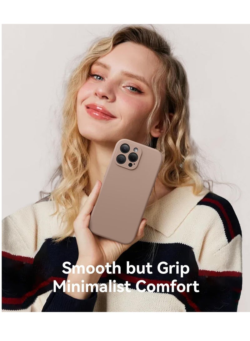 ELTRAZONE Compatible with iPhone 16 Pro Max Case, Silicone Upgraded [Camera Protection], [Compatible with MagSafe], Anti-Scratch Microfiber Lining Inside with 2 Screen Protectors – Light Brown - Image 2