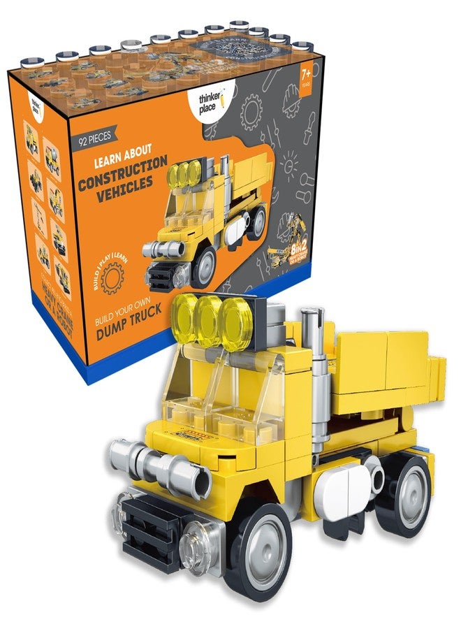 ThinkerPlace STEM Construction Vehicle Building Blocks Set (92 Pcs) | DIY Dump Truck Toy for Kids 7+ Years (Boys & Girls) | Educational Engineering Toy | Creativity & Problem Solving - Image 1