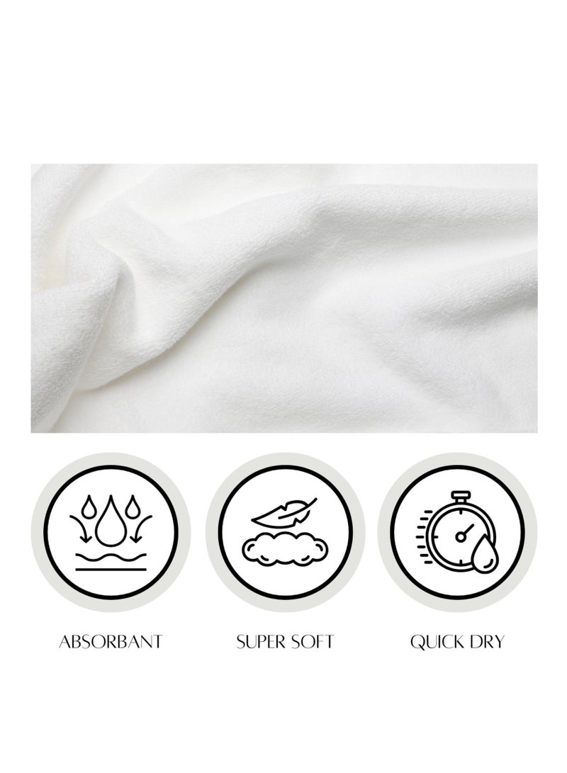 Joley Set of 6- Bamboo Face Cloth White - Image 3