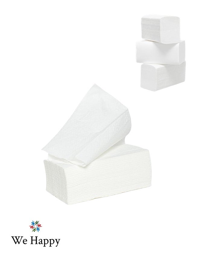We Happy We Happy Premium Interfold Tissue Paper Hand Towel 150 Sheets x 60 Packs - 9000 Pieces Ideal for Kitchen Bathroom Table and Napkin Use with Hand Sanitizer 50ml  - Image 4