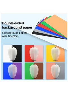 PULUZ 40cm/15.8 Inch  Ring LED Panel Folding Portable Light Photo Lighting Studio Shooting Tent Box Kit with 6  Backdrops of double Colour  - Image 3