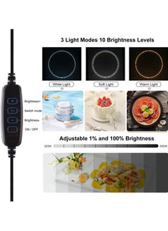 PULUZ 40cm/15.8 Inch  Ring LED Panel Folding Portable Light Photo Lighting Studio Shooting Tent Box Kit with 6  Backdrops of double Colour  - Image 4