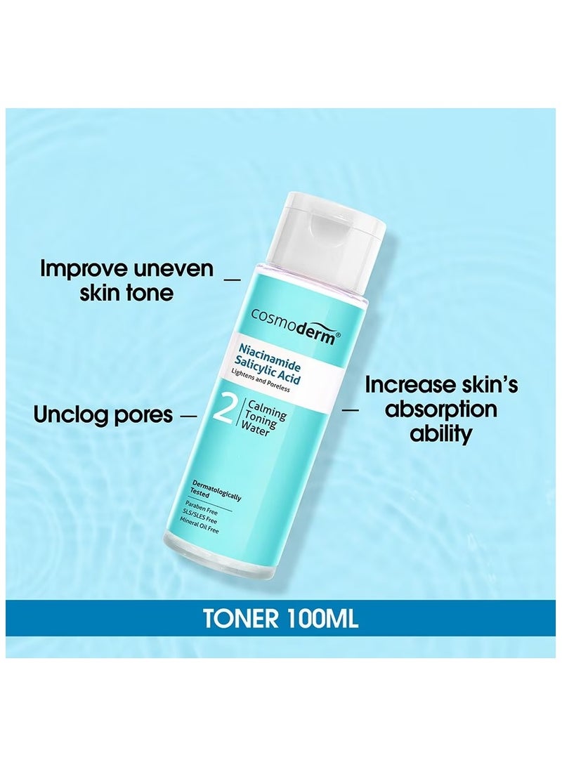 كوزموديرم تونر حمض الساليسيليك نياسيناميد من كوزموديرم، 100 مل - Image 2