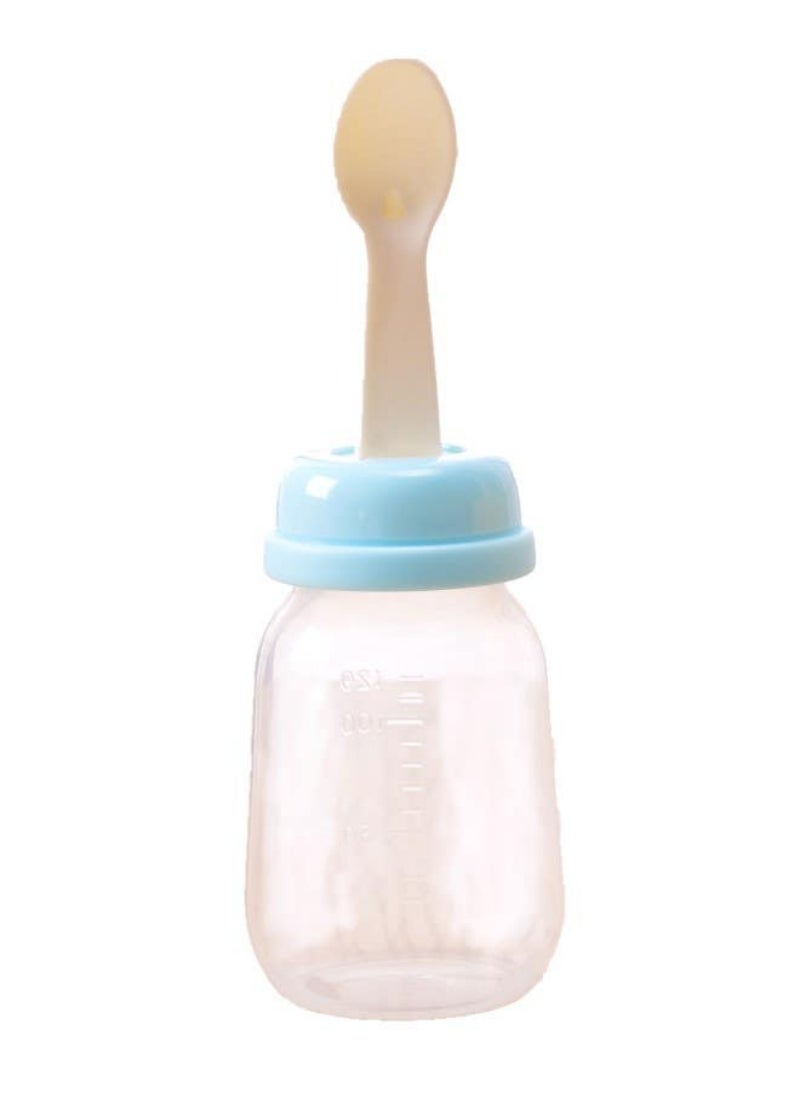 Luqu Food Feeder With Spoon 120Ml Blue